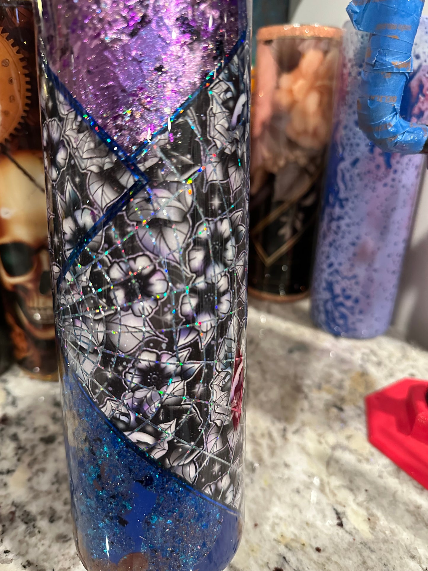 35 oz web of roses tumbler