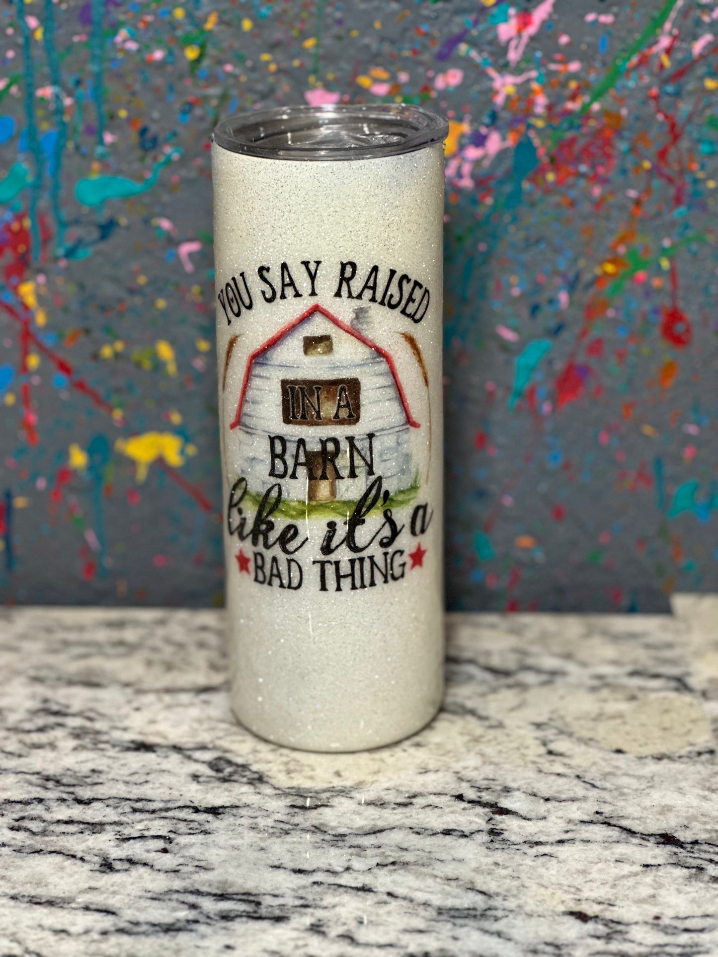 20oz raised in a arn tumbler