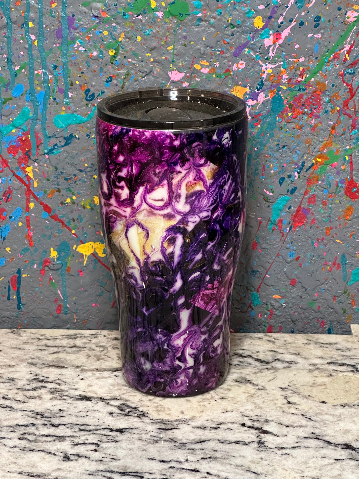 30oz modern curve ink swirl tumbler