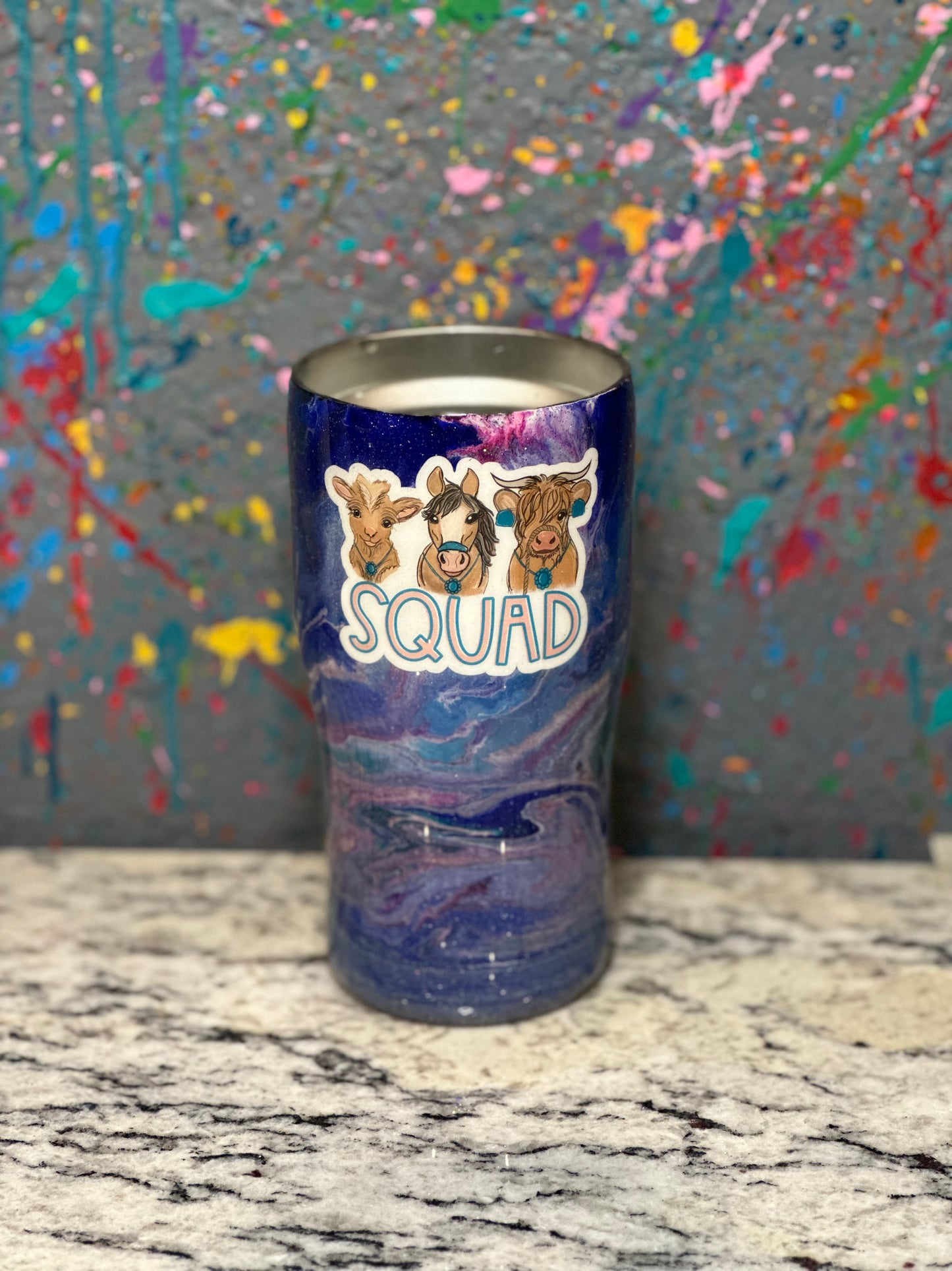 20oz modern ink swirl squad tumbler