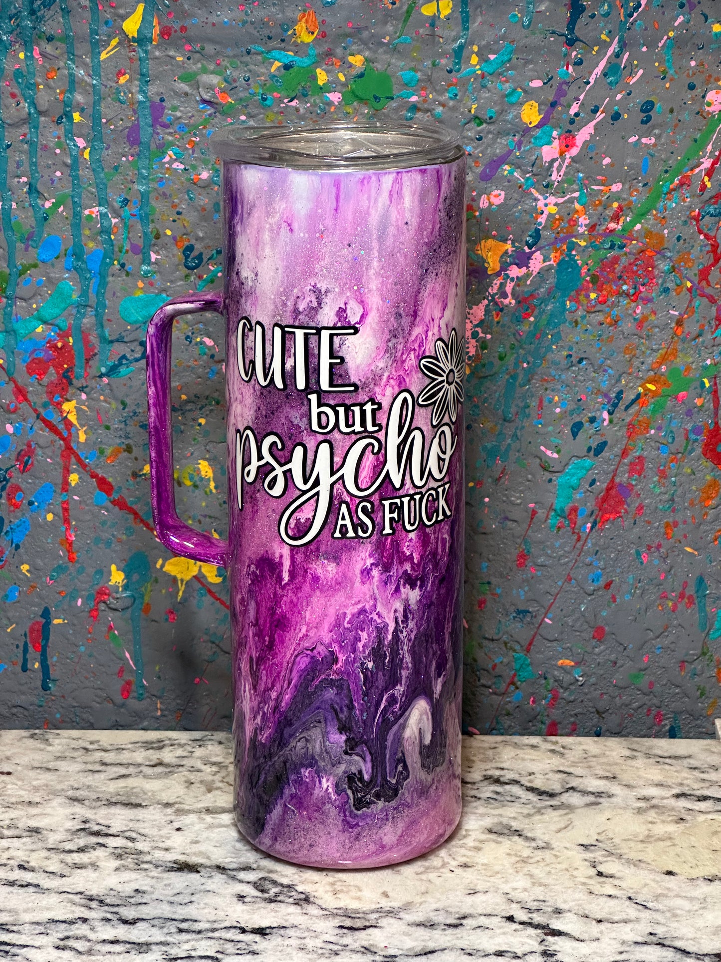30oz handle cute but psyco tumbler