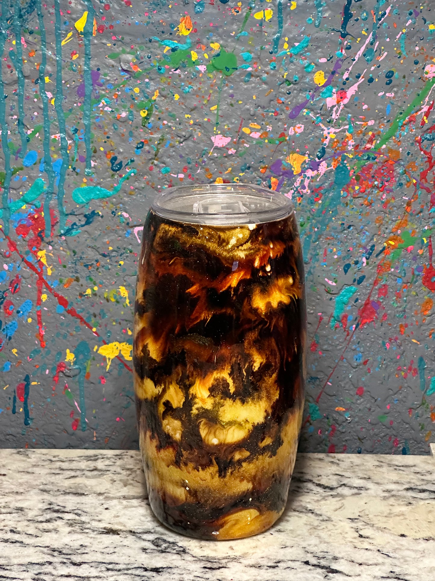 25oz barrel coffee swirl tumbler