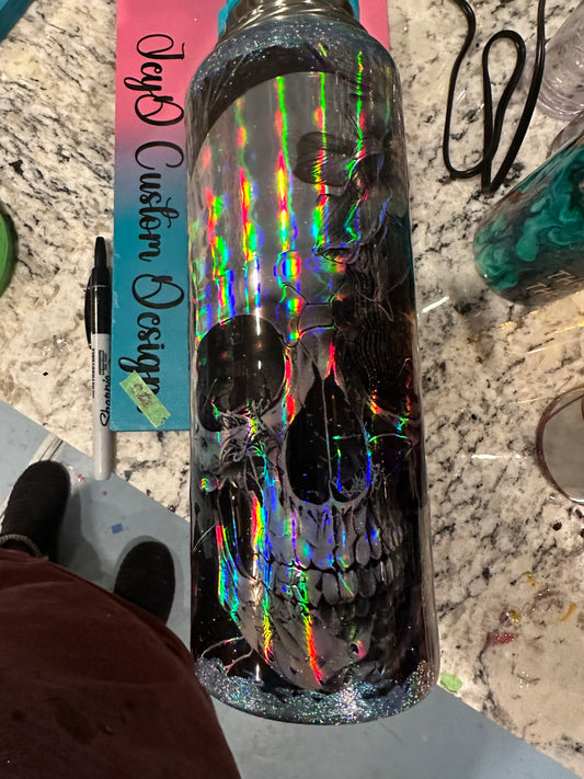 CC 40 0Z HOLOGRAPHIC SKULL HYDRO BOTTLE